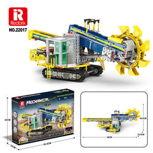 Ensemble <span class=keywords><strong>de</strong></span> blocs <span class=keywords><strong>de</strong></span> construction Reobrix 22017 RC Excavatrice à roues, véhicule <span class=keywords><strong>de</strong></span> construction électrique, briques pour adultes - Product Image 6