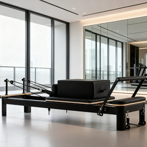 <span class=keywords><strong>Reformer</strong></span> de Pilates Comercial Totalmente Negro en Oferta, <span class=keywords><strong>Reformer</strong></span> de Pilates de Aluminio para Entrenamiento en Estudio y Desarrollo Corporal - Product Image 4