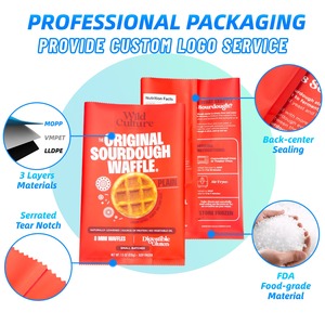 Sacchetti Personalizzati per Confezionamento Singolo di Biscotti, Design <span class=keywords><strong>in</strong></span> <span class=keywords><strong>Plastica</strong></span> Laminata per Alimenti, Piccoli Sacchetti Trasparenti Termosaldabili per Ciambelle e Biscotti - Product Image 2