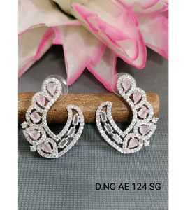 Pendientes de Diamantes Americanos con Diseño Moderno en Curva C, Elegantes Pendientes con Piedras de Circonia Cúbica para Mujer, Joyería para Bodas, Recepciones y Fiestas - Product Image 6