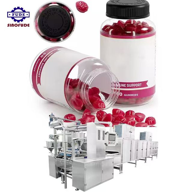 Automatic Gummy Production Line 150-450kg/h Candy Making Machine with PLC Control