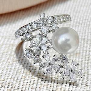 10601 Accesorios de Perlas DIY, Base de Anillo de Plata S925 con Soporte Vacío para Perlas Redondas de 11-13 mm, Herramientas y Equipos de Joyería de Moda - Product Image 4