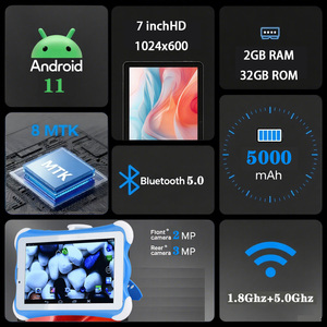 Nuovo <span class=keywords><strong>Tablet</strong></span> per Bambini da 7 Pollici con Slot per Scheda SIM, Chiamate 3G, Android 11, 1+16GB, Schermo HD, MTK, Giochi Educativi, Regalo <span class=keywords><strong>A8</strong></span> PC - Product Image 3