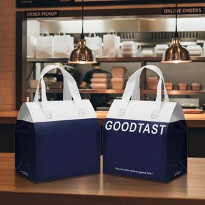 Foldable Cartoon 30L Non Woven Thermal Reusable Insulated Cooler Bag Lightweight Waterproof Restaurant Takeout Food Delivery - Product Image 1