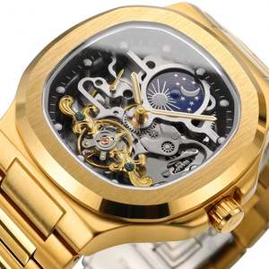 Reloj Forsining de Primera Marca para Hombre, Automático, Mecánico, con Tourbillon, Fase Lunar, Acero, Resistente al Agua, Esqueleto, Luminoso, Reloj Hombre - Product Image 1