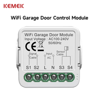 Module d'interrupteur intelligent pour porte de garage Tuya WiFi 100-240V avec neutre en direct pour la maison, contrôle par relais