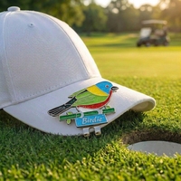 Marqueur de balle de golf magnétique à clipser sur chapeau, logo personnalisé, métal, divers designs, vente en gros, accessoires de sport de golf XINGYANG GBM14 25MM