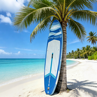 Planche de SUP gonflable tout usage 11ft 335cm, construction durable en Stitch + PVC + EVA, avec ailerons, pompe et kit de réparation pour la mer