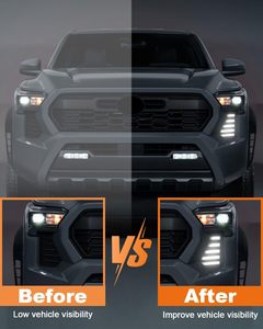 Nhà Sản Xuất Xe Phía Trước Ánh Sáng Lần Lượt Tín Hiệu Đèn LED Đèn Sương Mù Ban Ngày Chạy Đèn <span class=keywords><strong>DRL</strong></span> Cho Toyota Tacoma 2024 2025 - Product Image 6