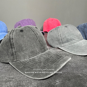 2024 thủy triều mới rửa sạch làm Châu Âu cũ và Hoa Kỳ hip-hop vịt Lưỡi mũ cong Mũ bóng chày nam và nữ - Product Image 4