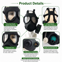 Masque respiratoire intégral en silicone MF21 avec filet respirant, visière trapézoïdale, certifié CE, réutilisable, directement de l'usine OEM