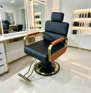 Silla de Peluquería de Metal Resistente para Salón de Belleza, Silla de Barbería de Lujo, Venta al Por Mayor - Product Image 1