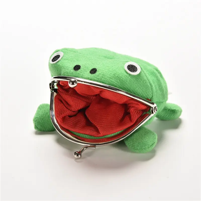 Porte-monnaie en velours pour les fans, réfléchissant la grenouille, dessin animé, cadeau pour cosplay, nouvelle collection