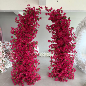 M-HOA027 Bán Hàng Nóng Nhân Tạo Sang Trọng Hoa Vòm Với Sừng Đám Cưới Sừng Hoa Vòm Hoa Màu Đỏ Sừng Vòm Cho Tổ Chức Sự Kiện Trang Trí - Product Image 1