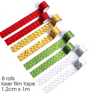 ชุดเทปกาวตกแต่งลายฟอสก้า 8 แบบ พร้อมกล่องใส่เทป 3 ชิ้น สำหรับงานฝีมือและของขวัญ - Product Image 5