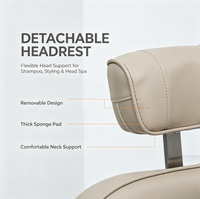 Fauteuil de barbier électrique inclinable, 360° °   Chaise de coiffeur pivotante avec base hydraulique