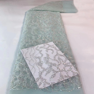 Vải Đám Cưới Thời Trang Đính Kim Sa Pha Lê Tinh Tế Đính Cườm Lưới Vải Tuyn Váy Biểu Diễn Vải Ren - Product Image 1