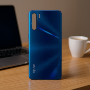 Cover posteriore Oppo A91 blu brillante, scocca di ricambio per cellulare - Product Image 1