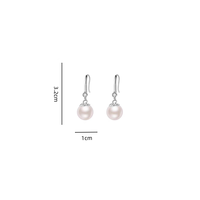 Pendientes de Perlas de Imitación Elegantes y Sencillos para Mujer, Aleación de Zinc, para Bodas y Eventos, Joyería de Alta Gama
