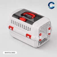 Sac de transport portable pour animaux de compagnie (chats et chiens), avec double porte, fenêtre panoramique supérieure et poignée