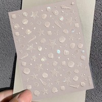 Offre Spéciale – Autocollants 3D Personnalisés pour Ongles, Thème Brise Océanique Estivale Colorée, Motifs Dessin Animé Mignons, sur Feuille Unique, pour Décoration DIY