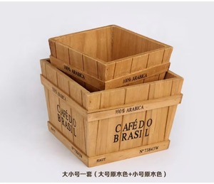 Plantes One Lattice Wood Flower Pot DIY Wooden Bonsai Flower Pot Trays Home Desktop Decoration Storage Box Storage Organizer - Product Image 5