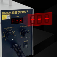 Nouvelle station de soudage à air chaud métallique 580W Quick 857DW+ avec 4 buses, débit d'air puissant de 50L/min pour reprise de travaux et dessoudage