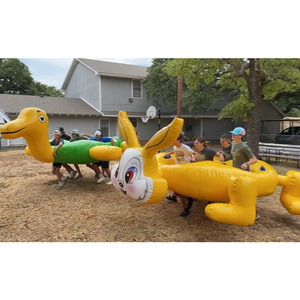 Acheter Jeu de course gonflable de lièvre de tortue pour team building Jeu de sport gonflable interactif pour enfants et adultes - Product Image 1