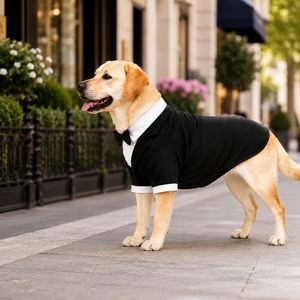 Qiqu Pet Supplies – Nouvelle tenue de créateur personnalisée pour bouledogues, costume de chien formel avec nœud papillon <span class=keywords><strong>noir</strong></span>, vêtements de mariage pour pugs - Product Image 5