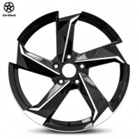 Jantes forgées modifiées DW bicolores noir brillant usiné 18 19 20 pouces 5x112 5 trous style Turbo compatibles avec Audi S2 A3 A4 B6 B7