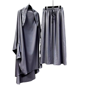 Promistar Ensemble <span class=keywords><strong>2</strong></span> pièces Polyester soie pour <span class=keywords><strong>Jilbab</strong></span> modeste Abaya robe de prière brodée pour adultes Offre Spéciale <span class=keywords><strong>pas</strong></span> <span class=keywords><strong>cher</strong></span> musulman ODM - Product Image 3