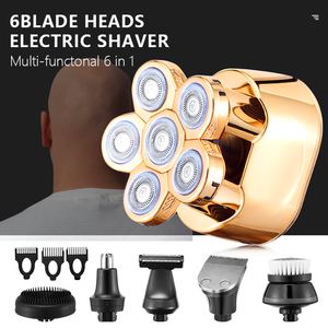 Cortapelos eléctrico de seguridad para hombres, máquina de afeitar portátil impermeable de 6 cuchillas, para peluquero, de fábrica China - Product Image 2