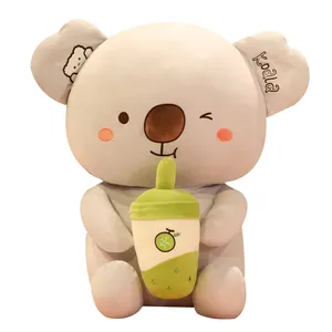 Yaratıcı Koala dolması hayvan oyuncaklar süper yumuşak Squishy Koala peluş yastıklar atmak yastık ev yatak takımı dekorasyon