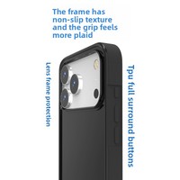 Coque de téléphone en cuir mat givré de haute qualité deux-en-un pour iPhone 17, antichoc, avec autocollant de transfert thermique en feuille d'aluminium 360
