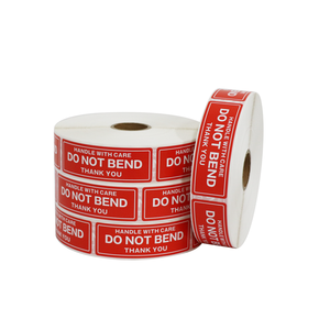 Autocollant d'avertissement d'expédition auto-adhésif Premium <span class=keywords><strong>1</strong></span> "x 3" 1000 pièces soins de la poignée ne pas plier les étiquettes pour enveloppe de paquet - Product Image 3