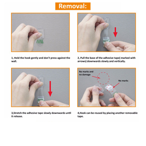 Thần đồng trong suốt dính mini móc ABS nhựa có thể tháo rời đồ lặt vặt móc áo cho đèn Led linh hoạt sử dụng - Product Image 4