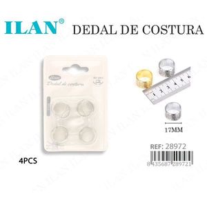 Il Set di Ditali da Cucito 17 mm 4 Pezzi Placcati Argento - Product Image 3