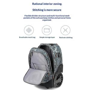 Nouveau sac à dos à roulettes Oxford avec fermeture éclair pour étudiants, unisexe, pour les voyages d'affaires, grande capacité de 20 à 35 L - Product Image 3