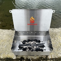 Barbecue portable en acier inoxydable, pliable, compact, minimaliste, facile à nettoyer, pour le camping en plein air, 1 à 3 personnes
