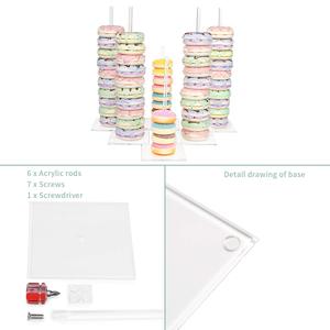 Vente en gros d'usine, lot de 6 supports à donuts en acrylique transparent, fournitures de décoration de gâteaux pour Pâques, la fête des pères, la remise des diplômes, décoration de fête - Product Image 6