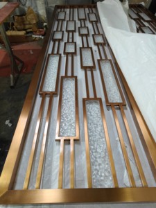 Homedeco nghệ thuật Deco trong nhà phòng Divider Home LED Glass Kim Loại màn hình sự riêng tư gấp bằng gỗ kính màn hình phòng - Product Image 4