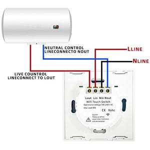 Interruptor Inteligente para Caldera Tuya de 40A, Interruptor WiFi para Calentador de Agua, Panel Táctil de Vidrio, Compatible con Alexa y <span class=keywords><strong>Google</strong></span> Home, Control Remoto - Product Image 3