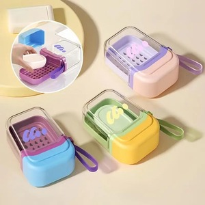 1Pcs Soap Case Travel Case Leakproof <b>Container</b> With <b>Lid</b> For Traveling Camping Gym Applies To Shower Bath Bathroom Supplies - Product Image 2