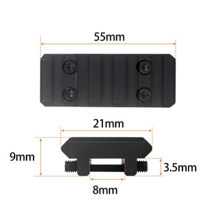 Óptica Duradera de Perfil Bajo con 5 Ranuras, Base de Aleación de Aluminio Negro Mate para Actividades Diarias de Caza y Observación al Aire Libre - Product Image 5