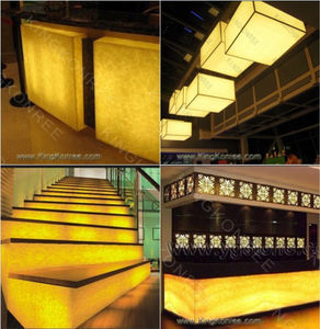 表面研磨半透明樹脂パネル人工アクリル固体表面大理石 - Product Image 5