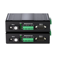 Industrial RS232 RS485 RS422 Data seri ke Fiber Extender 3 in 1 RS-232/485/422 Data seri ke konverter Modem serat optik