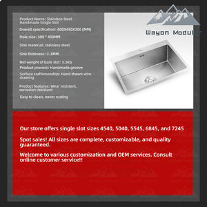 Évier de cuisine Wayon moderne à cuve unique en acier inoxydable, à encastrer, pour projets résidentiels - Product Image 4