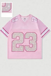 เสื้อฟุตบอลวิทยาลัยแบบสั้นพิมพ์ลายตามสั่ง ระบายอากาศได้ดี สวมใส่สบาย ประดับด้วยคริสตัล สำหรับชุดเชียร์และฝึกซ้อม - Product Image 2