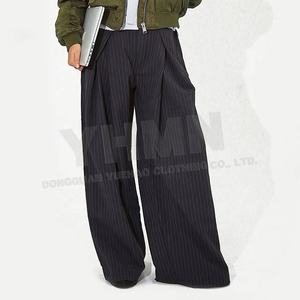 <span class=keywords><strong>กางเกง</strong></span>สตรีทแวร์สไตล์<span class=keywords><strong>เกาหลี</strong></span> ผ้าฝ้ายผสมโพลีเอสเตอร์ เอวสูง ทรงหลวม โอเวอร์ไซส์ ลายทางพับจีบ ทรงแบ็กกี้ สำหรับผู้ชาย - Product Image 3