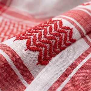 Shemagh Jacquard 100% Algodón, 52 Pulgadas, Rojo y Blanco, Pañuelo Árabe para la Cabeza, Logotipo Personalizado, Keffiyeh de Oriente Medio, Turbante para Hombre - Product Image 4